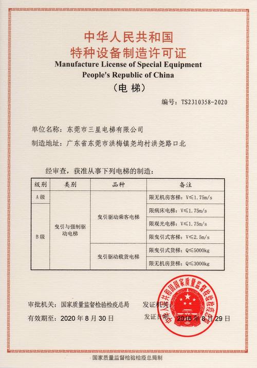 東莞市三星電梯產(chǎn)品檢測(cè)報(bào)告